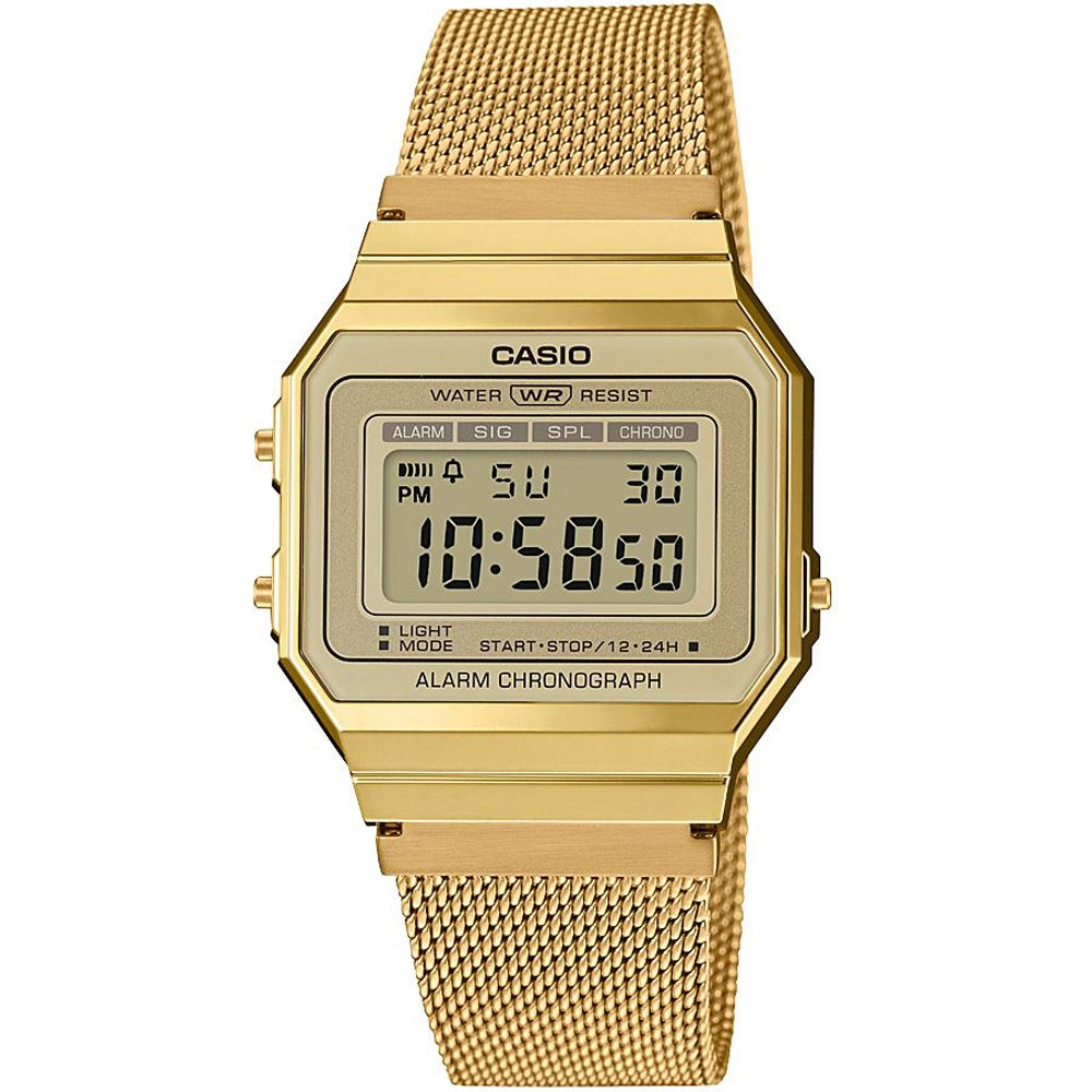 CASIO VINTAGE ICONIC SLIM DESIGN - GOLD MESH A700WEMG-9AEF