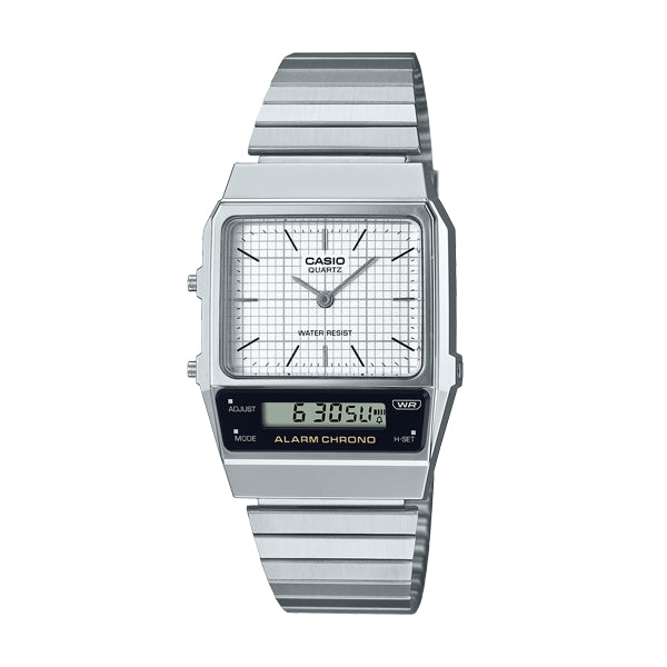 CASIO VINTAGE EDGY COLLECTION RETRO DIAL - WHITE ****** AQ-800E-7AEF