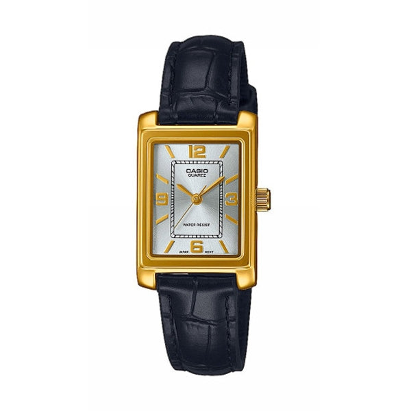 CASIO COLLECTION TANK, LEATHER - ARGENTEE LTP-1234PGL-7A2EF
