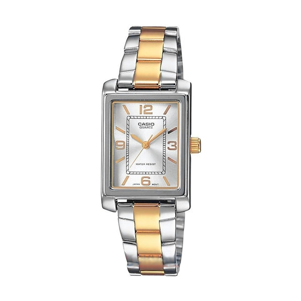CASIO COLLECTION TANK, СТАЛЬ И ЗОЛОТО - ARGENTEE LTP-1234PSG-7AEG