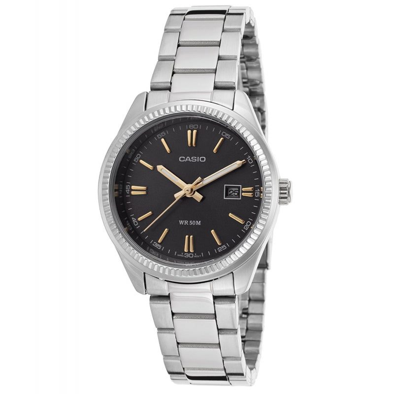 CASIO COLLECTION LADY DATE - MUST, KULLAVÄRVI INDEKSID LTP-1302D-1A2VDF