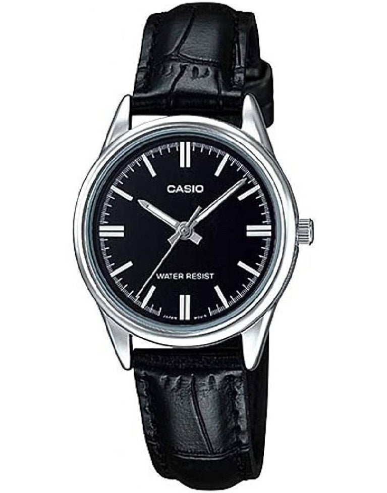 CASIO COLLECTION ONLY TIME LADY, КОЖА - ЧЕРНЫЕ LTP-V005L-1AUDF