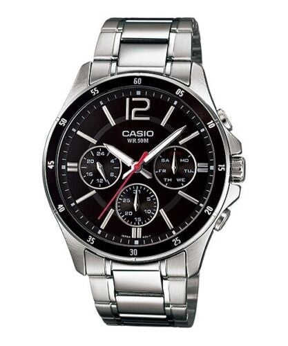 CASIO COLLECTION MULTIFUNCTION CALENDAR - BLACK MTP-1374D-1AVDF