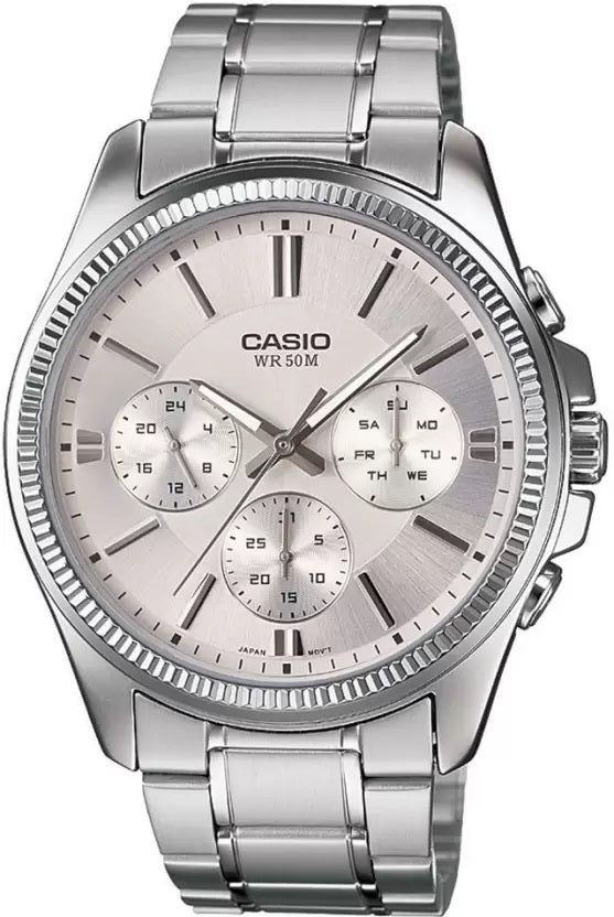 CASIO DAY DATE MULTIFUNCTION - SILVER MTP-1375D-7AVDF