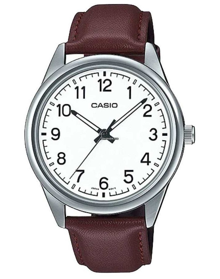 CASIO COLLECTION CASUAL, LEATHER - WHITE MTP-V005L-7B4UDF