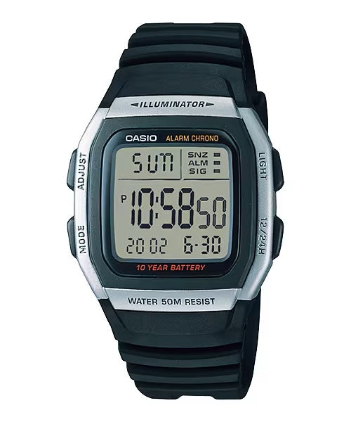 CASIO COLLECTION ILLUMINATOR 10 ЛЕТ БАТАРЕЙКИ W-96H-1AVDF