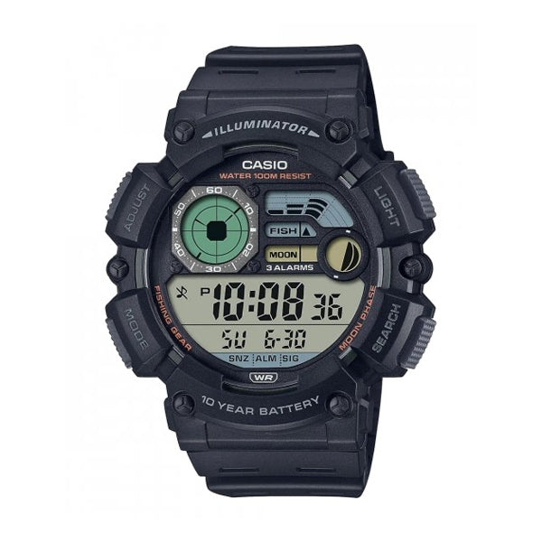CASIO SPORT ILLUMINATOR 10 YEARS BATTERY - BLACK WS-1500H-1AVEF