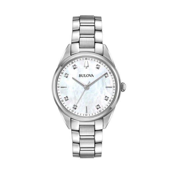 BULOVA Stainless Steel CLASSIC SUTTON MOP DIAMONDS LADIES' 96P199