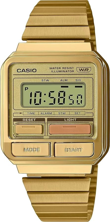 CASIO VINTAGE EDGY-KOLLEKTSIOON KULDNE ****** A120WEG-9AEF