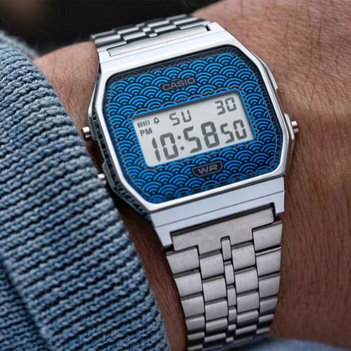 CASIO VINTAGE ICONIC - TRADITIONAL SEIGAIHA PATTERN Limited Edition - SININE A159WEVJ-2ER