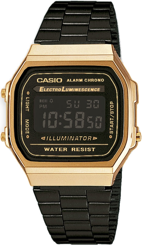 CASIO VINTAGE ICONIC - KULDNE & MUST A168WEGB-1BEF