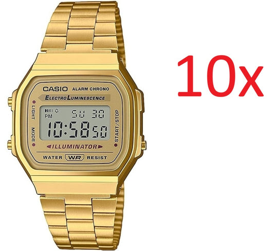 CASIO VINTAGE ICONIC – TÄIS KULDNE – PAKK 10 TK A168WG-9EF_10