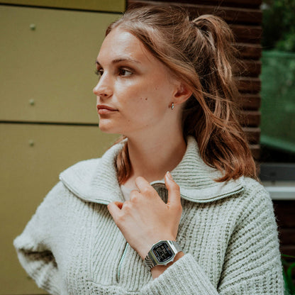 CASIO VINTAGE BLUETOOTH® NUTITELEFONIGA ÜHENDAMINE - TERAS - sisseehitatud kiirendusmõõtur tuvastab keha liikumise + sammuloendur - MUST ABL-100WE-1BEF