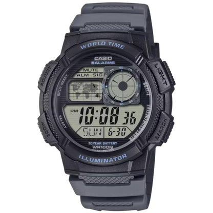 CASIO SPORT DIVER - MAAILMAAEG ILLUMINATOR 5 ÄRATUST, 10-AASTANE AKU AE-1000W-8AVEF