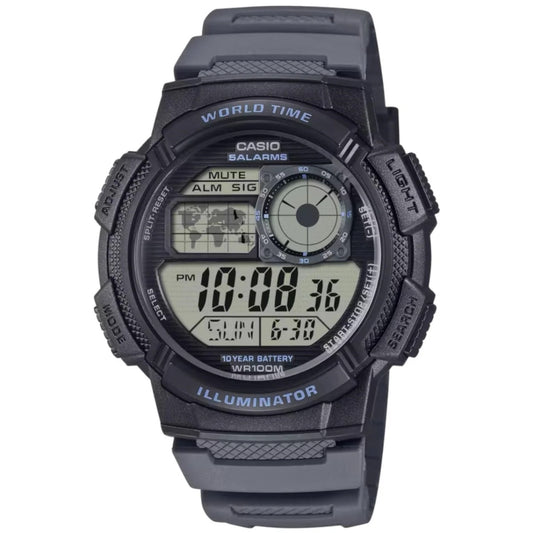 CASIO SPORT DIVER - MAAILMAAEG ILLUMINATOR 5 ÄRATUST, 10-AASTANE AKU AE-1000W-8AVEF