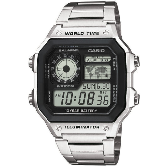 CASIO SPORT WORLD TIME ILLUMINATOR 5 ALARMI – FUTURE CLASSIC KOLLEKTSIOON – MUST TERAS AE-1200WHD-1AVEF