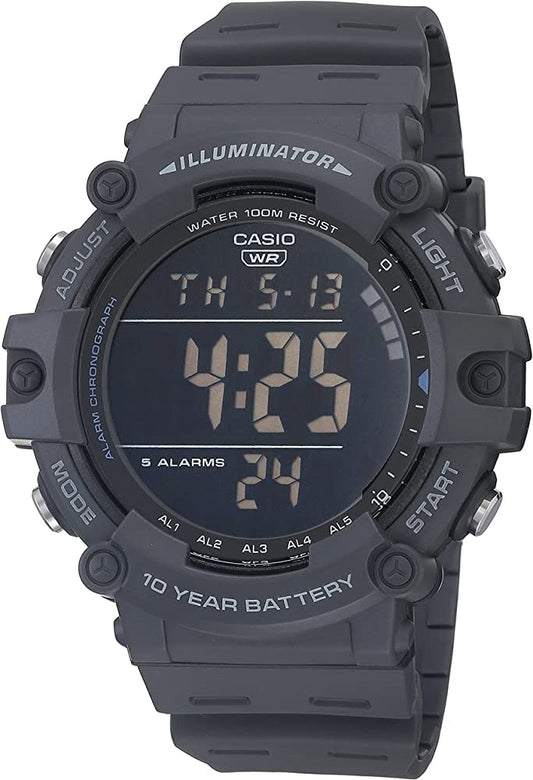 CASIO SPORT DIVER - ILLUMINATOR WORLDTIME 10 YEARS BATTERY - GREY AE-1500WH-8BVCF