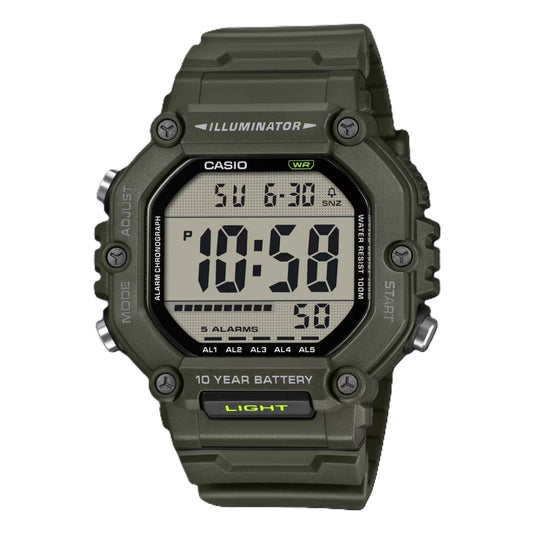 CASIO SPORT COLLECTION ÜLESUURUSES 10-AASTANE AKU - ROHELINE AE-1600HX-3AVEF