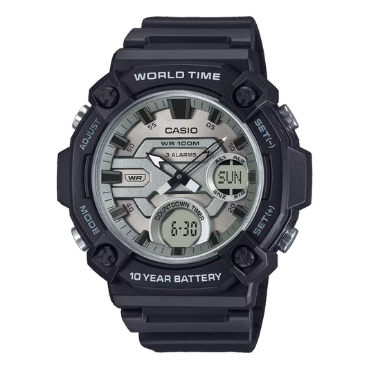 CASIO SPORT OVERSIZE 10-AASTASE AKUGA - HÕBEDANE AEQ-120W-7AVDF