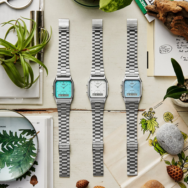 CASIO VINTAGE EDGY COLLECTION SUNRAY DIAL - СВЕТЛО-ГОЛУБОЙ AQ-230A-2A1MQYES