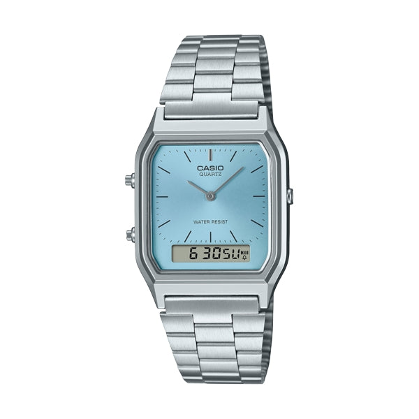 CASIO VINTAGE EDGY COLLECTION SUNRAY DIAL - СВЕТЛО-ГОЛУБОЙ AQ-230A-2A1MQYES