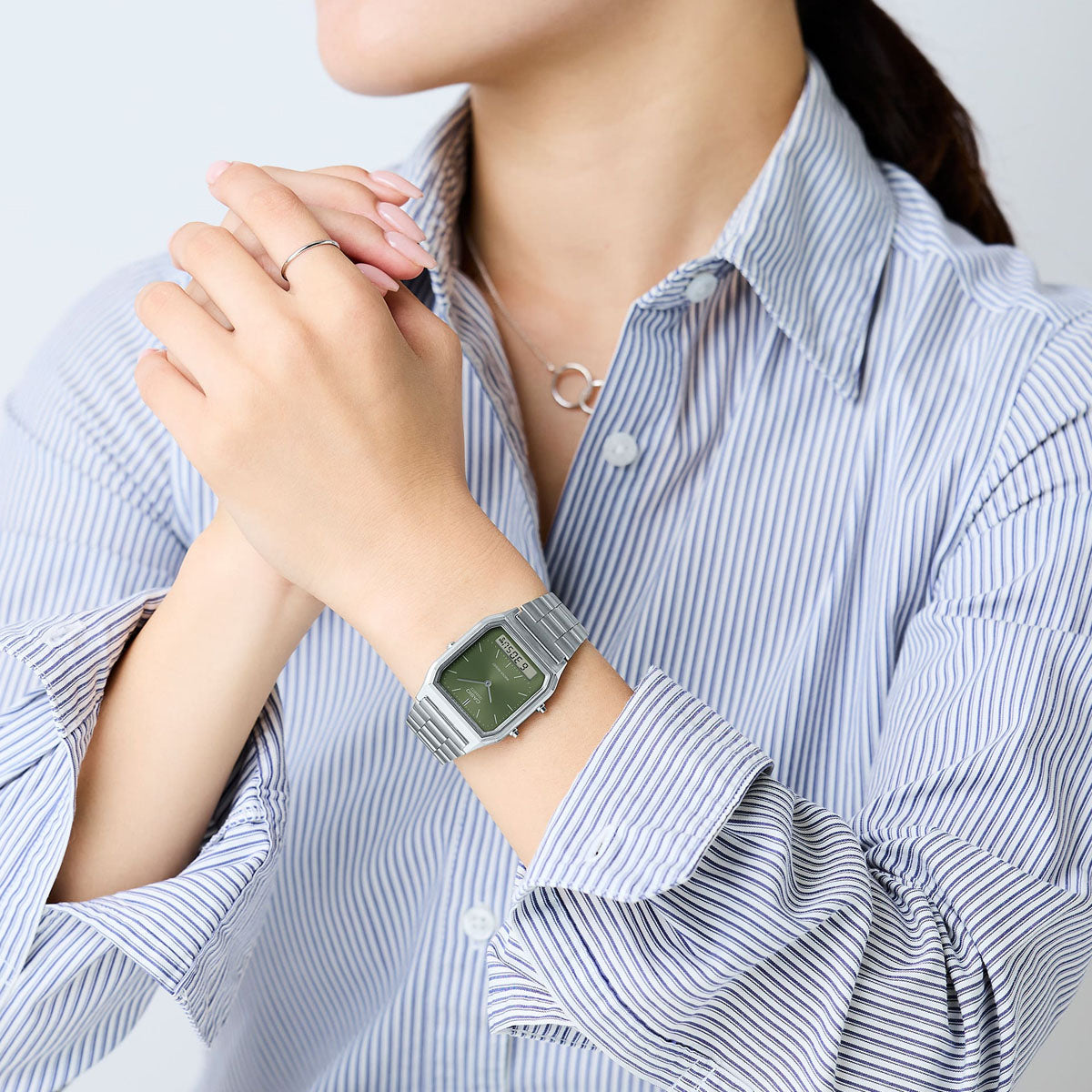 CASIO VINTAGE EDGY COLLECTION SUNRAY-SIHVERPIND - SAMMALROHELINE AQ-230A-3AMQYES