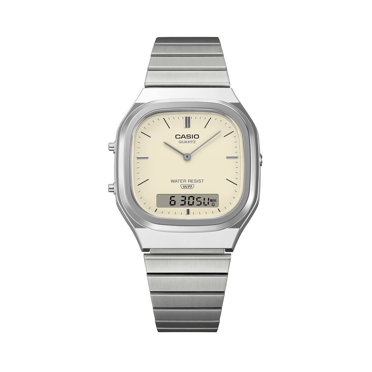CASIO VINTAGE EDGY ÜMARDASTATUD RUUT – HÕBEDANE AQ-240E-7A2EF