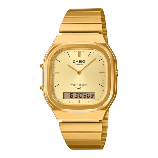 CASIO VINTAGE EDGY ÜMARNURKNE KANDILINE - KULDNE AQ-240EG-9AEF