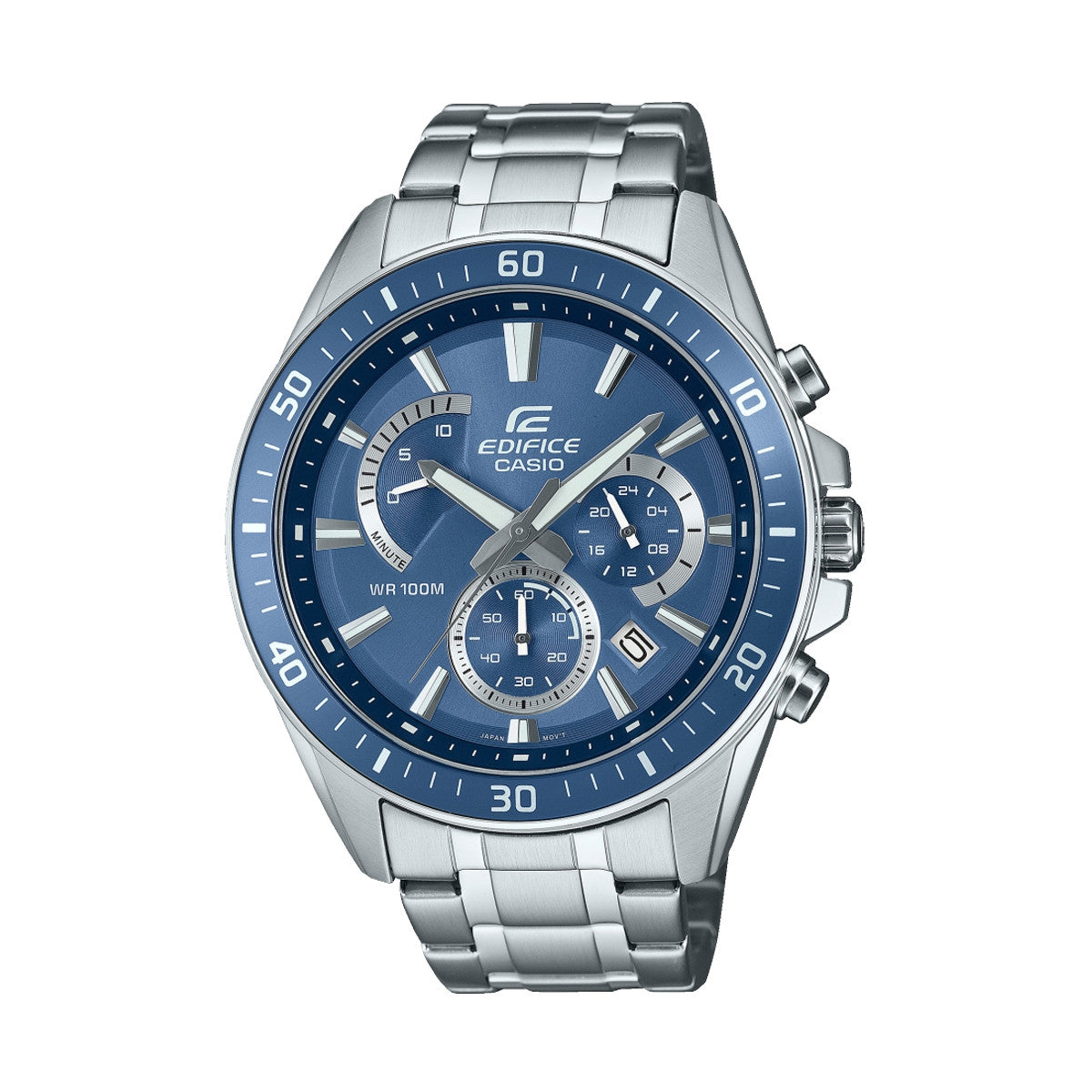 CASIO EDIFICE РЕТРОГРАДНЫЙ ХРОНОГРАФ XL - СИНИЙ АВИО EFR-552D-2AVUEF