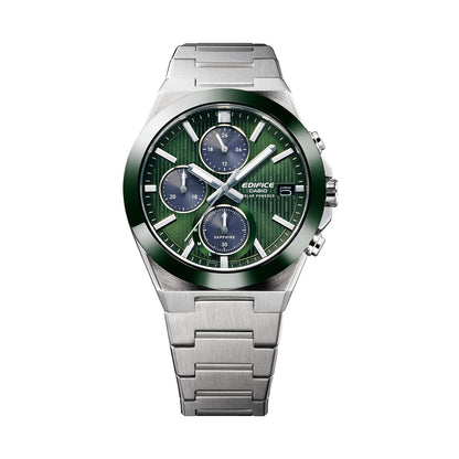 CASIO EDIFICE PÄIKESEENERGIAL TÖÖTAV KRONOGRAAF - ROHELINE EFS-S650D-3AEF