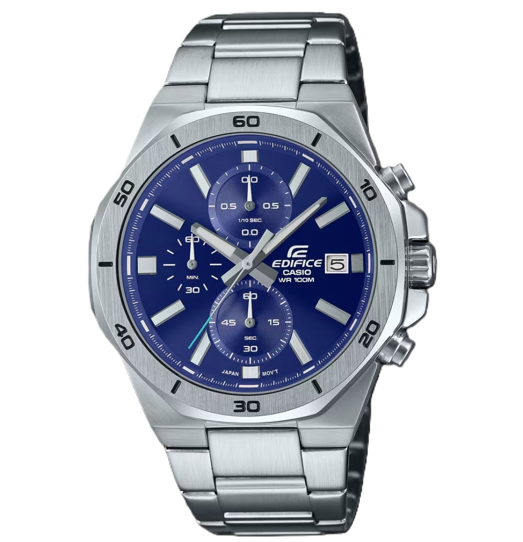 CASIO EDIFICE ВОСЬМИУГОЛЬНЫЙ ХРОНОГРАФ - СИНИЙ EFV-640D-2AVUDF