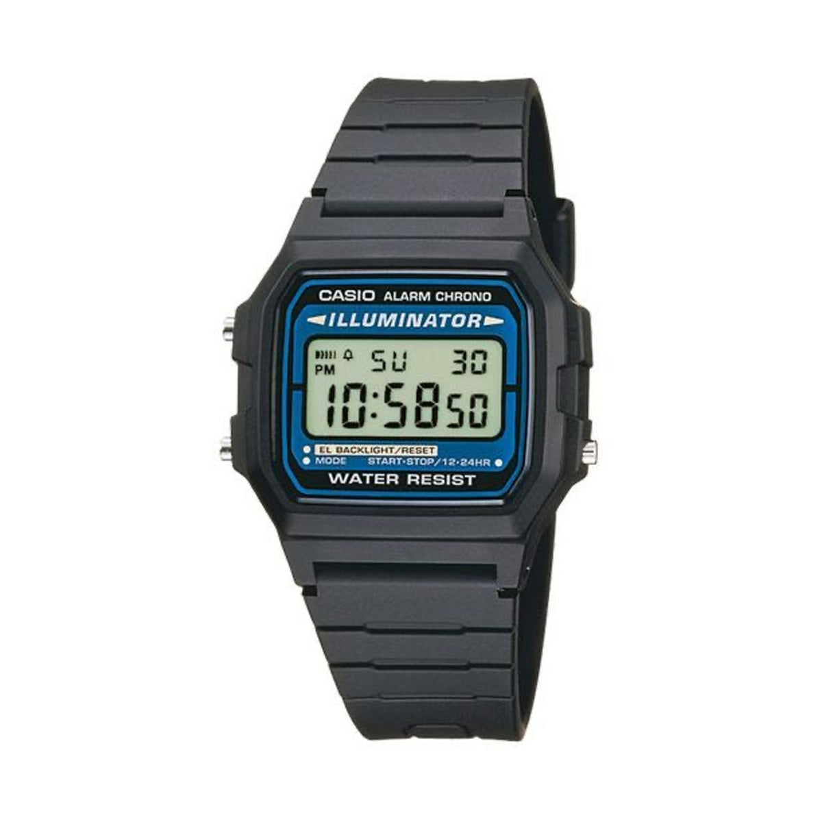 CASIO VINTAGE F-105 BIO-VAIKRIHMAST KÄEKELL - MUST F-105W-1AWYEF