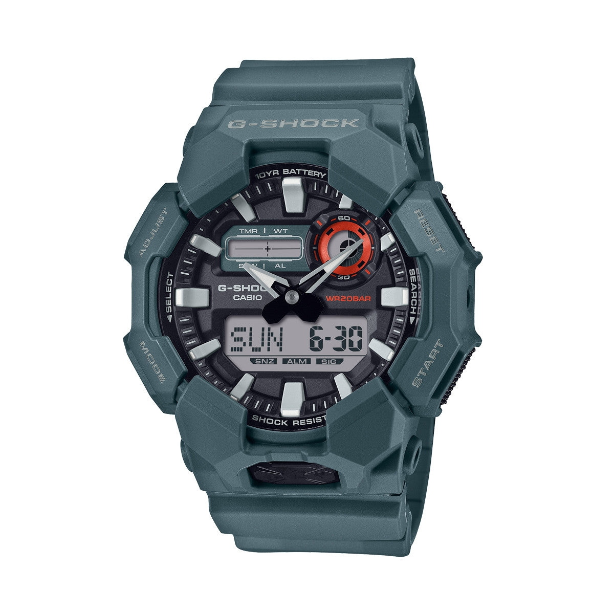 CASIO G-SHOCK UUS VASTUPIDAV PÕHIMUDEL Analoog-digitaalne 10-aastase akuga GA-010-2AER
