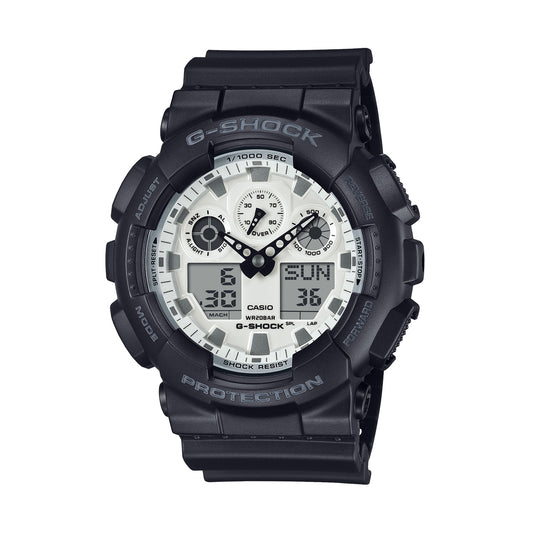 CASIO G-SHOCK OVERSIZE - BLACK AND BRILLIANT WHITE СЕРИЯ GA-100WD-1AER