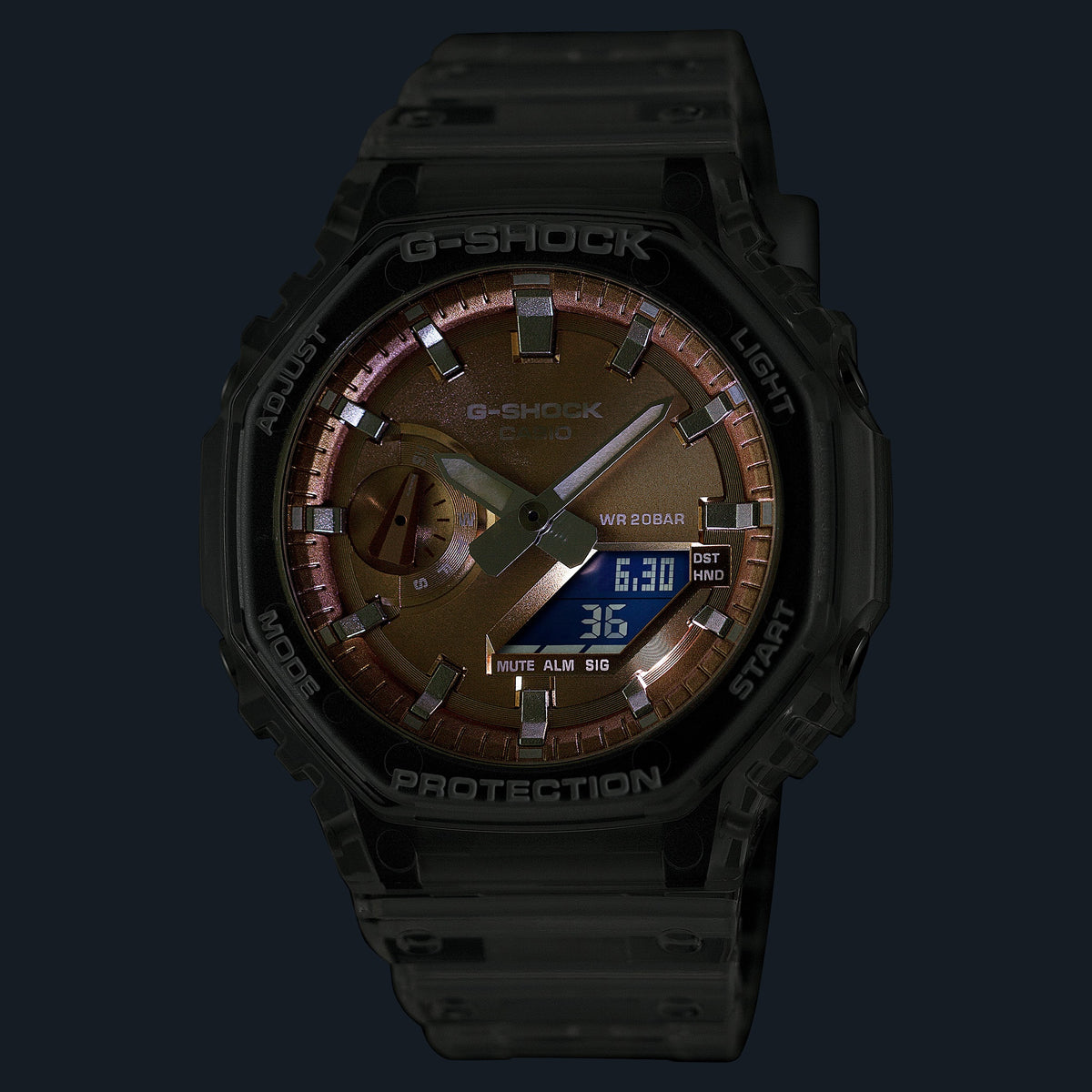 CASIO G-SHOCK BRIGHT METALLIC - ROOSA KULD GA-2100BM-7A5ER