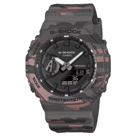 CASIO G-SHOCK OAK – SMOKE GREY CAMOUFLAGE SEERIA ***UUS!*** GA-2100CM-8AER