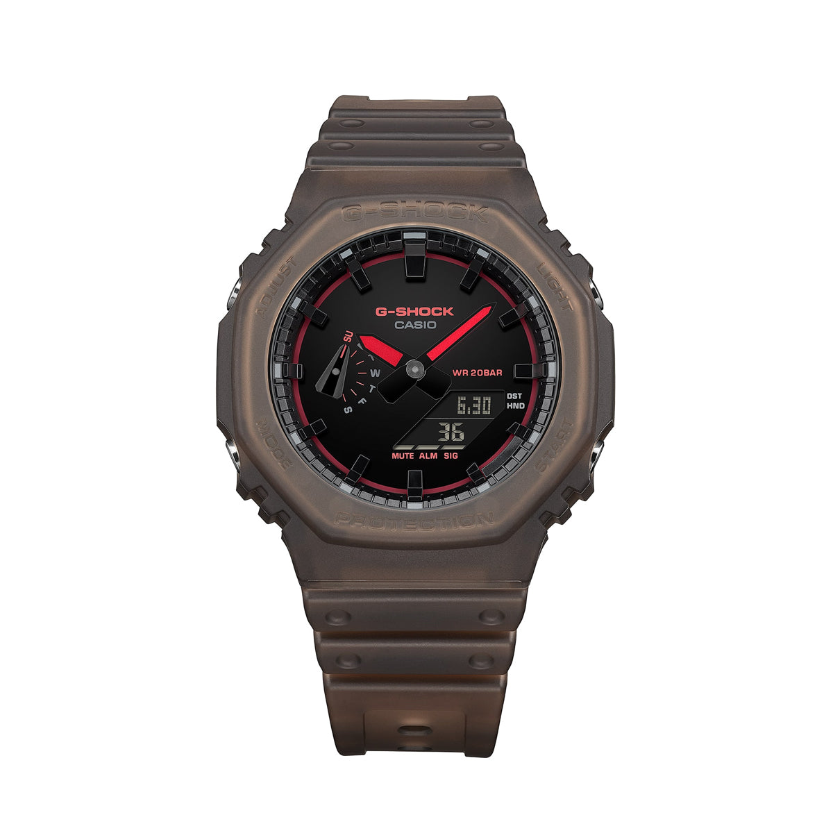 CASIO G-SHOCK OAK - SMOKE LIGHT SERIE - BROWN ***NEW!*** GA-2100K-5AER