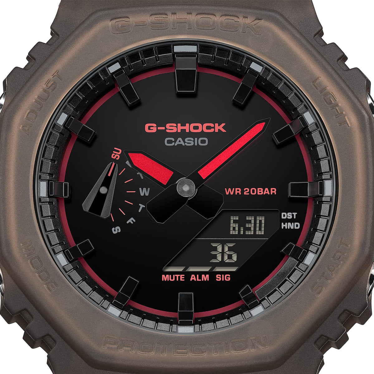 CASIO G-SHOCK OAK - SMOKE LIGHT SERIE - BROWN ***NEW!*** GA-2100K-5AER