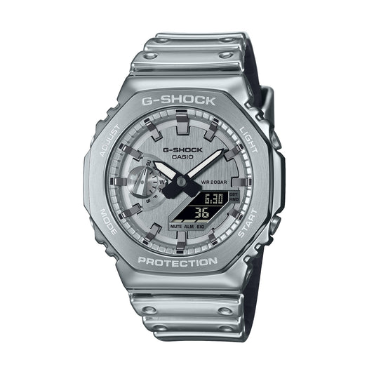 CASIO G-SHOCK OAK - СЕРИЯ FINE METALLIC - СЕРЕБРО GM-2100YM-8AER