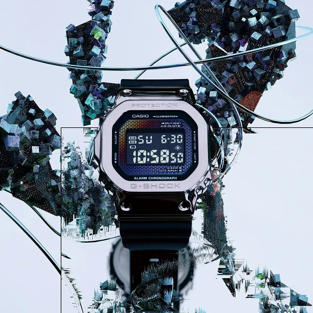 CASIO G-SHOCK THE ORIGIN METAL COVERED – RAINBOW BRICK WALL SEERIA GM-5600RW-1ER