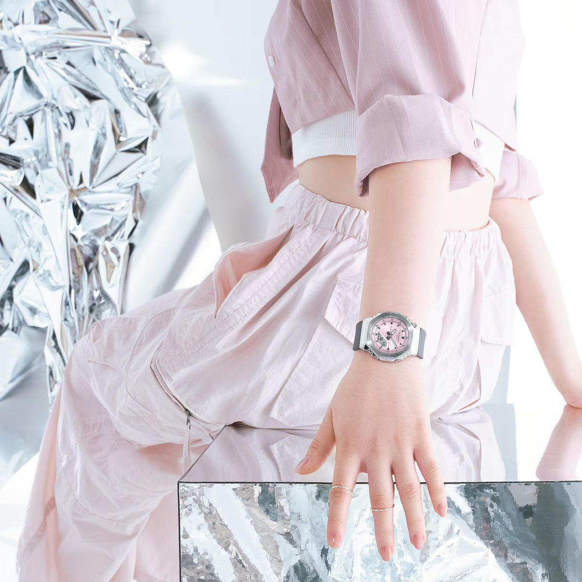 CASIO G-SHOCK MINI OAK G-STEEL PINK GM-S2110-4AER