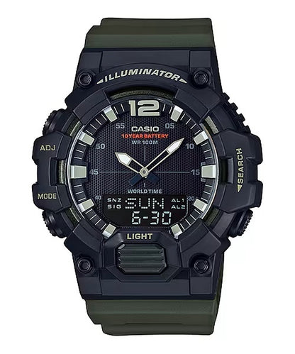CASIO SPORT ILLUMINATOR черный - армейский зеленый HDC-700-3AVDF
