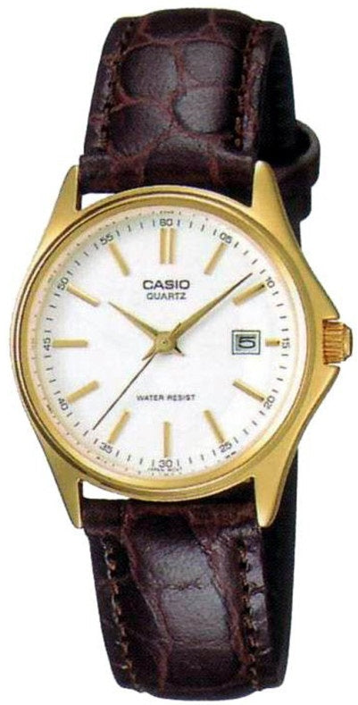 CASIO COLLECTION LADY DATE NAHKRIHM - VALGE, KULDSED INDEKSID LTP-1183Q-7ADF