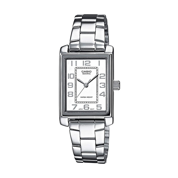 CASIO COLLECTION TANK, СЕРЕБРИСТО-БЕЛЫЙ LTP-1234PD-7BEG