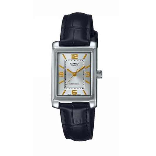 CASIO COLLECTION TANK, КОЖА - СЕРЕБРО LTP-1234PL-7A2EF