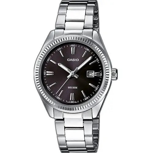 CASIO COLLECTION LADY DATE - BLACK LTP-1302D-1A1VDF