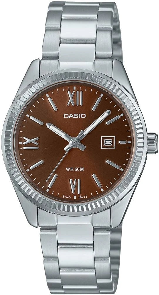 CASIO COLLECTION LADY DATE - BROWN LTP-1302DD-5AVDF