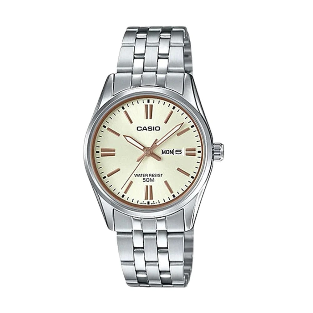 CASIO COLLECTION LADY DAY & DATE - ШАМПАНЬ LTP-1335D-9AVDF