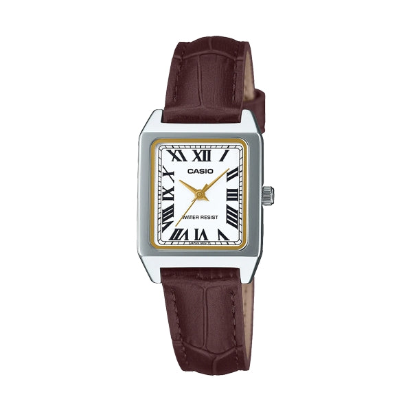 CASIO COLLECTION TANK, LEATHER - WHITE LTP-B150L-7B2EF