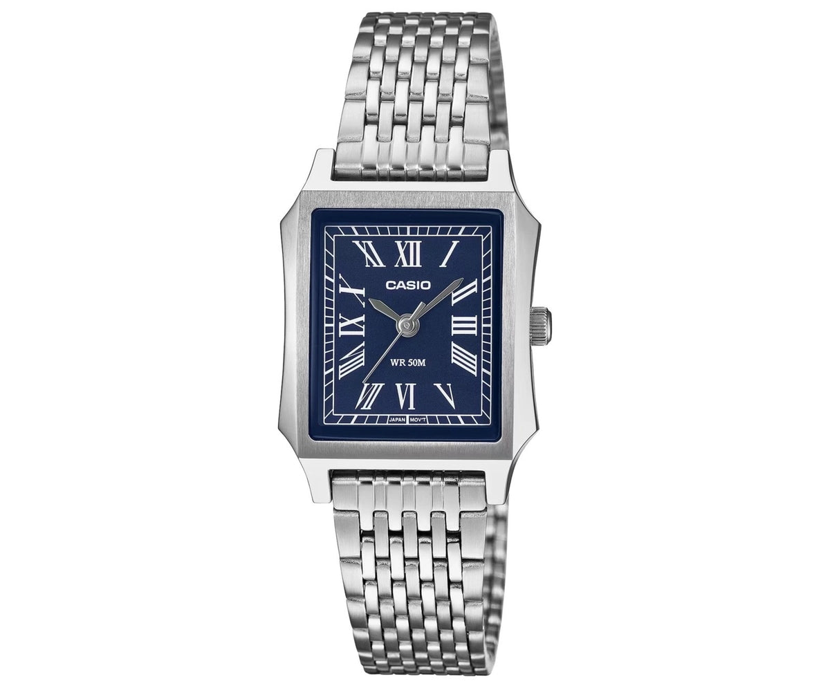 CASIO COLLECTION TANK — СТАЛЬНЫЕ, СИНИЕ LTP-B190D-2BVER